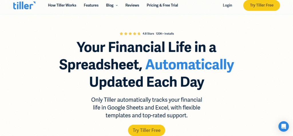 Tiller Money - A Financial Planning Tool