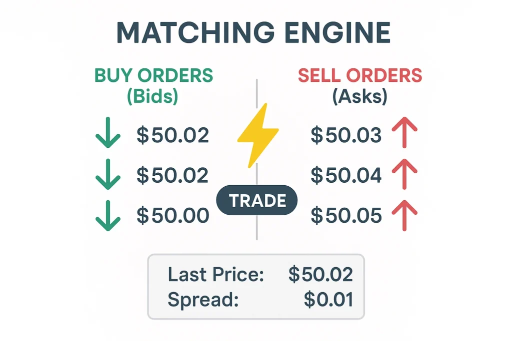 Explanation of the order matching process