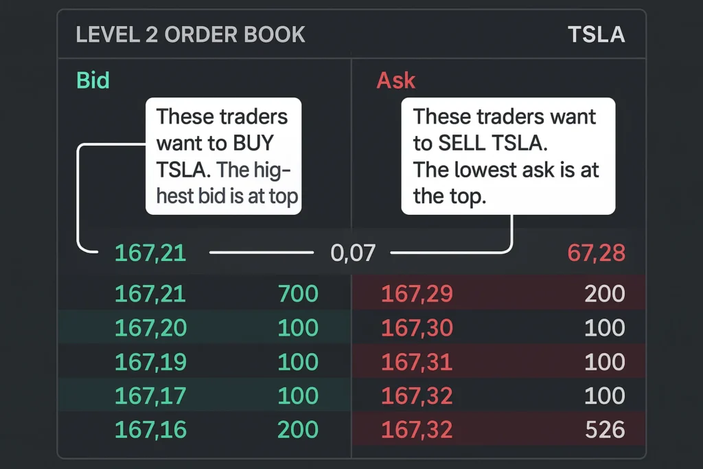 Tesla Stock Order Book