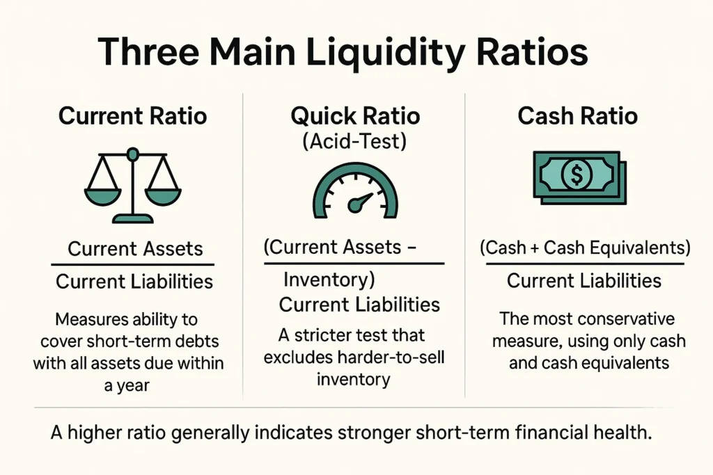 Three Main Liquidity Ratios