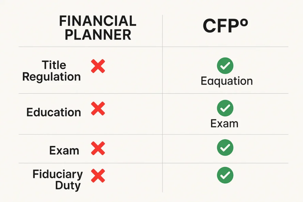 Financial Planner vs. CFP®