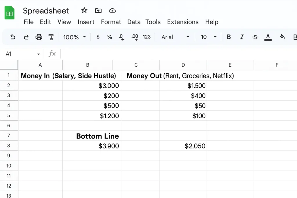 Simple Budget Spreadsheet