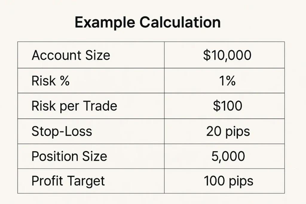 Trading Calculation Table