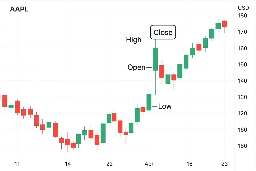 Annotated Candlestick Chart