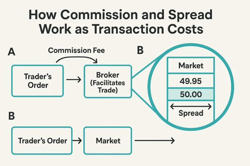 How Commission and Spread Work as Transaction Costs