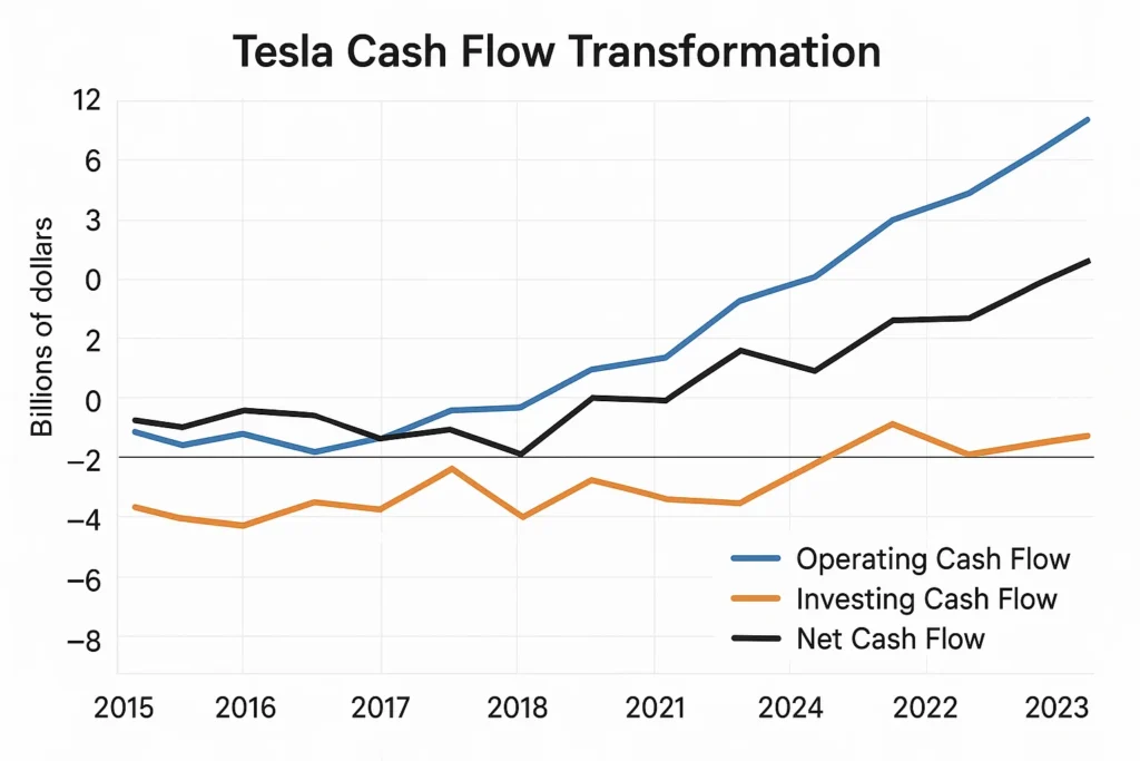 Tesla Cash Flow Chart