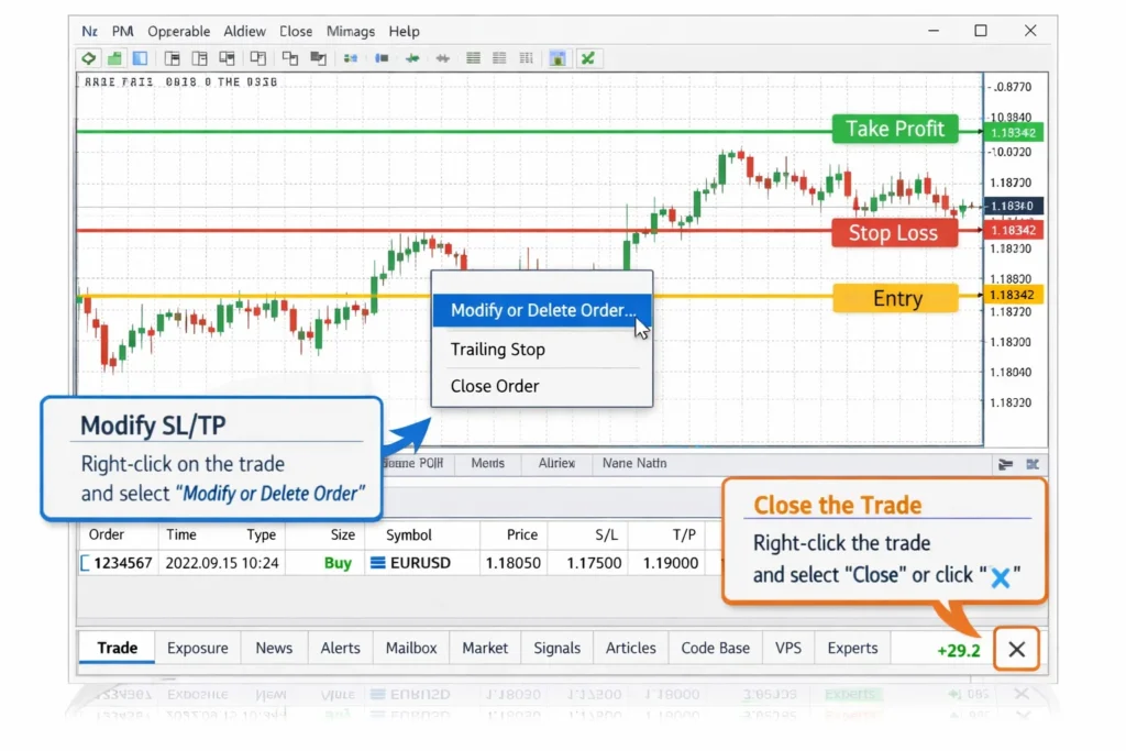 Manage Your Open Trade
